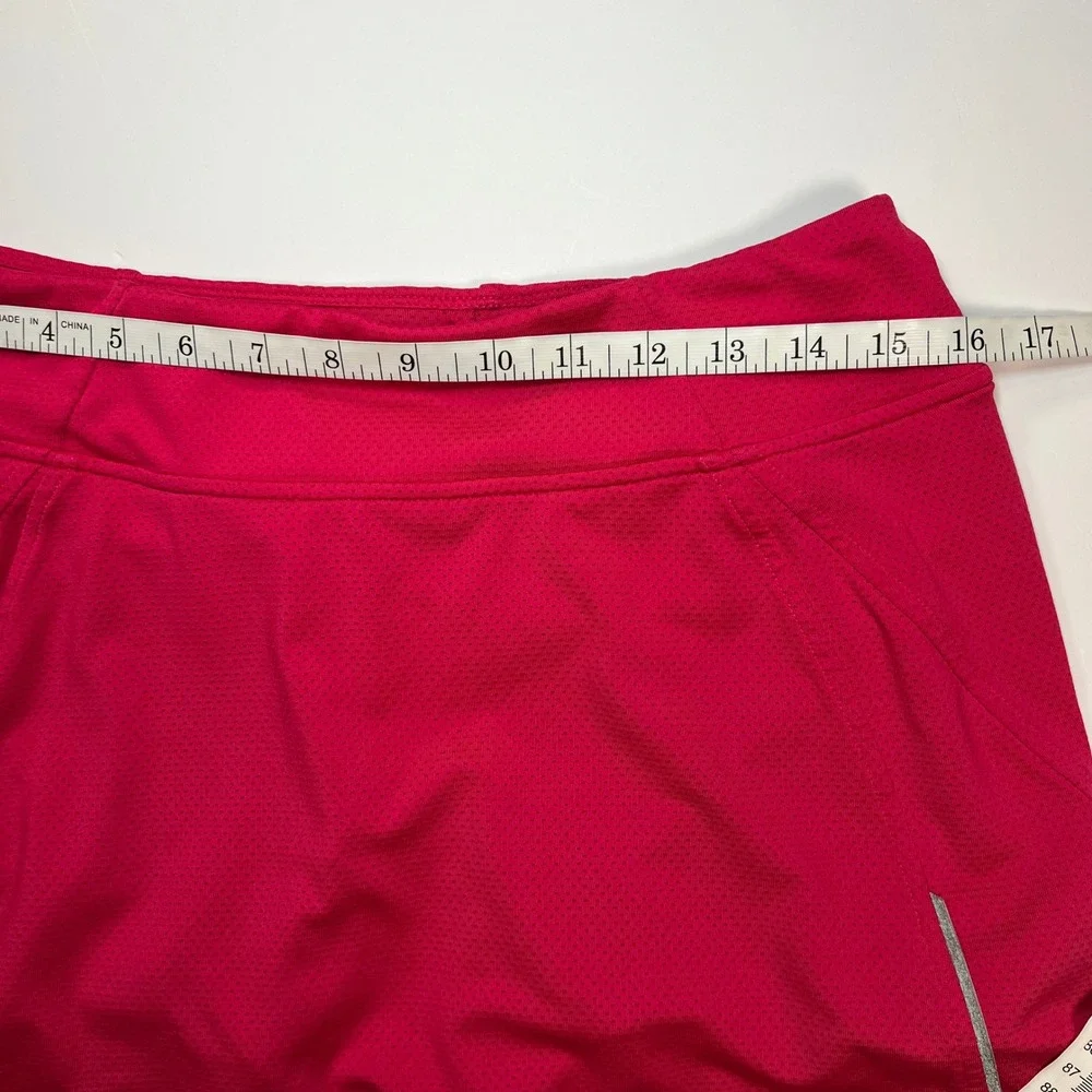 Brooks Running Skort Medium Pink Built-in Shorts Reflective Athletic Skirt Gym